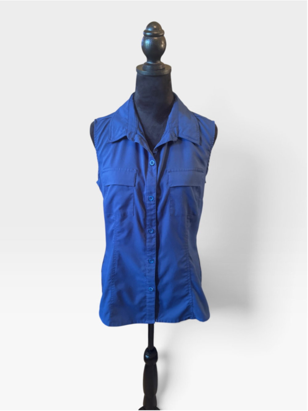 Reel Legends Women's Navy Blue Saltwater Button Up Shirt - Size M